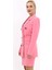 Erkek Yaka Kuruvaze Blazer Ceket-Pembe 2