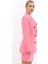 Erkek Yaka Kuruvaze Blazer Ceket-Pembe 4