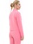 Oval Dik Yaka Kısa Ceket-Pembe 4