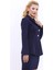 Erkek Yaka Önleri Pileli Ceket-Lacivert 4