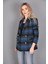Kaşe Oversıze Blazer Ceket-Indigo 2