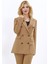 Erkek Yaka Kuruvaze Blazer Ceket-Camel 1