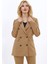 Erkek Yaka Kuruvaze Blazer Ceket-Camel 5
