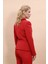 Erkek Yaka Tek Düğmeli Klasik Ceket-Kırmızı 5