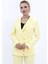 Erkek Yaka Düğme Detaylı Ceket-Sarı 5