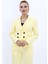 Erkek Yaka Kuruvaze Kısa Ceket-Sarı 5