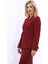 Oval Yaka Yandan Kuplu Klasik Ceket-Bordo 2