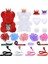 F04-ROSE RED-200PCS Polistiren Strafor Köpük Ayı Beyaz Kalp Topu Dıy Gül Ayı Zanaat Doğum Günü Partisi Düğün Dekorasyon Için Noel Süs (Yurt Dışından) 2