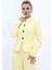 Gömlek Yaka Klasik Ceket-Sarı 1