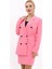 Erkek Yaka Kuruvaze Blazer Ceket-Pembe 1