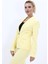Tek Düğmeli Klasik Ceket-Sarı 2