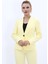 Tek Düğmeli Klasik Ceket-Sarı 5