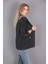 Kaşe Oversıze Blazer Ceket-Füme 5