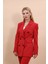Erkek Yaka Kuruvaze Blazer Ceket-Kırmızı 1