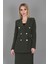 Erkek Yaka Kuruvaze Blazer Ceket-Haki 1