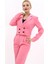 Erkek Yaka Kuruvaze Kısa Ceket-Pembe 5