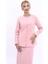 Sıfır Yaka Boydan Düğmeli Ceket-Pudra 1
