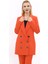 Erkek Yaka Kuruvaze Uzun Ceket-Turuncu 1