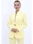 Kendinden Dik Yakalı Ceket-Sarı 1
