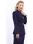 Kendinden Dik Yakalı Ceket-Lacivert 5
