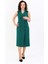 Erkek Yaka Kuruvaze Kolsuz Elbise-Zümrüt 4