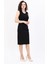 Kokteyl Sıfır Kol Elbise-Siyah 5
