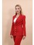 Erkek Yaka Düğme Detaylı Ceket-Kırmızı 1