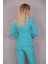 V Yaka Boydan Kuplu Kılasik Ceket-Turkuaz 3