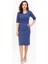 Kokteyl Kısa Kol Elbise-Indigo 2