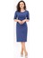 Kokteyl Kısa Kol Elbise-Indigo 4