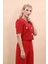 V Yaka Kısa Ceket-Kırmızı 2