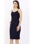 Askılı Elbise-Lacivert 5