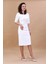 Kokteyl Kısa Kol Elbise-Beyaz 2