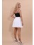 Kısa Kloş Etek-Beyaz 3