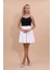 Kısa Kloş Etek-Beyaz 5