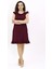 Fırfırlı Elbise-Bordo 3
