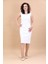 Kokteyl Sıfır Kol Elbise-Beyaz 3