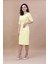 Kokteyl Kısa Kol Elbise-Sarı 2