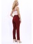 Lastikli Dar Paça Pantolon-Bordo 2