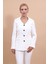 Erkek Yaka Yelek Ceket-Beyaz 1