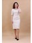 Kokteyl Kısa Kol Elbise-Gri 3