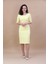 Kokteyl Kısa Kol Elbise-Sarı 1