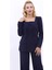 Kare Yaka Ceket-Lacivert 1
