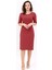 Kokteyl Kısa Kol Elbise-Kiremit 5