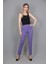 Lastikli Dar Paça Pantolon-Lila 1