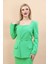 Kare Yaka Ceket-Yeşil 1