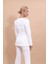 Kare Yaka Ceket-Beyaz 5