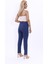 Lastikli Dar Paça Pantolon-Indigo 4