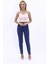 Lastikli Dar Paça Pantolon-Indigo 5