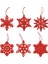 Kırmızı Kar Taneleri 6 Adet Dıy Beyaz ve Kırmızı Kar Taneleri Noel Ahşap Kolye Süsler Noel Ağacı Süsler Noel Partisi Süslemeleri Çocuklar Hediye (Yurt Dışından) 1